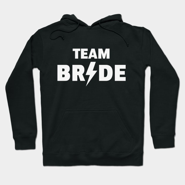 Team Bride Rocks (Hen Night / Bachelorette Party / Heavy Metal / White) Hoodie by MrFaulbaum